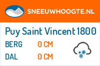Sneeuwhoogte Puy Saint Vincent 1800